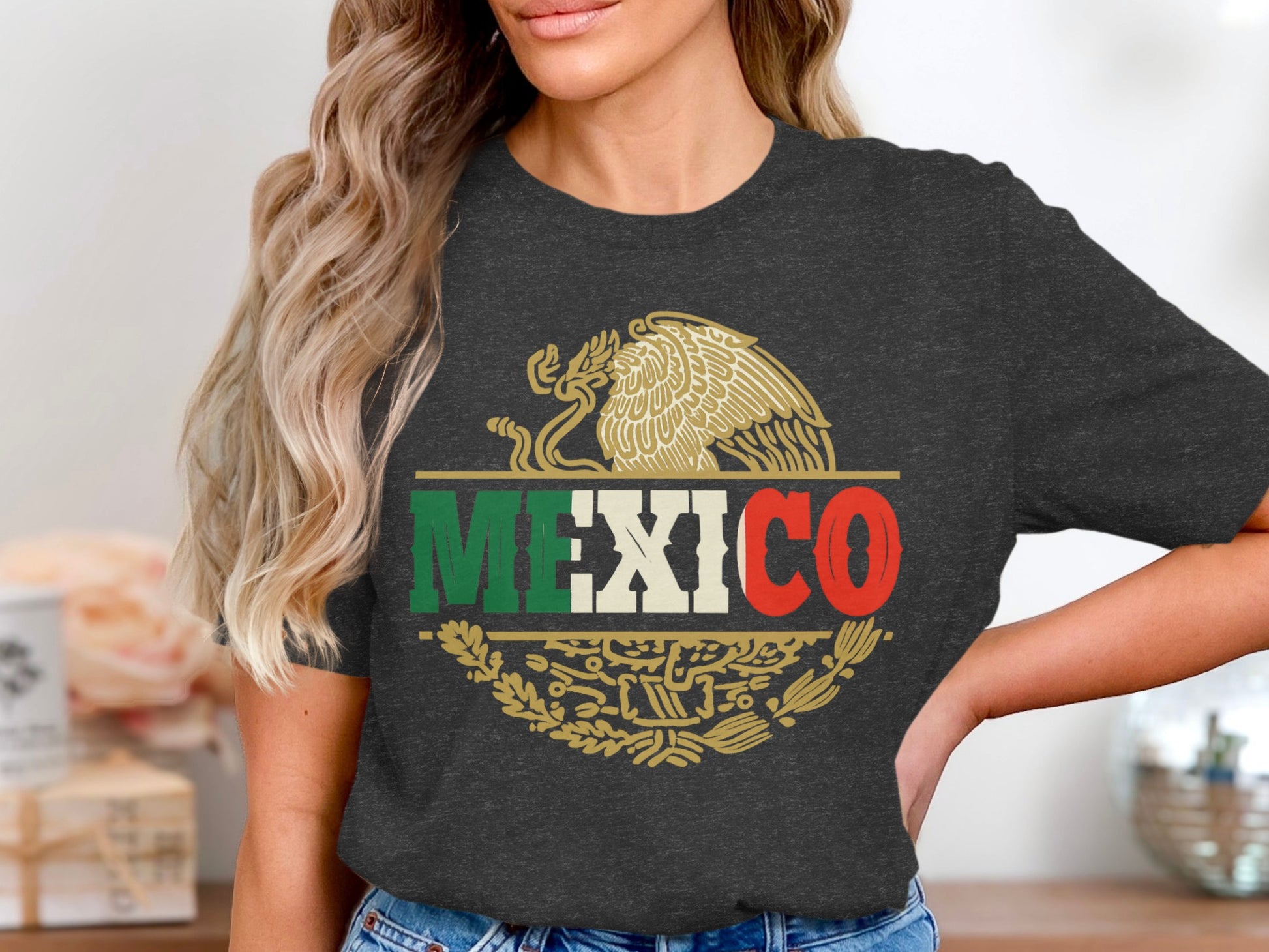 Vintage Mexico Eagle Emblem Graphic Tee Shirt product type