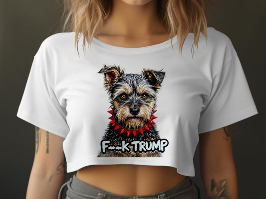 Fierce Political Statement Dog Design Crop Top product