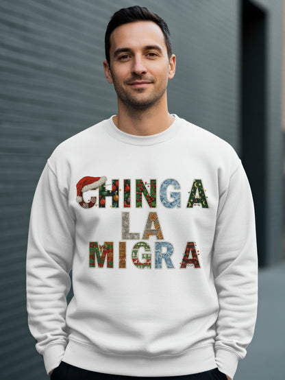 Chinga La Migra Funny Graphic Sweatshirt