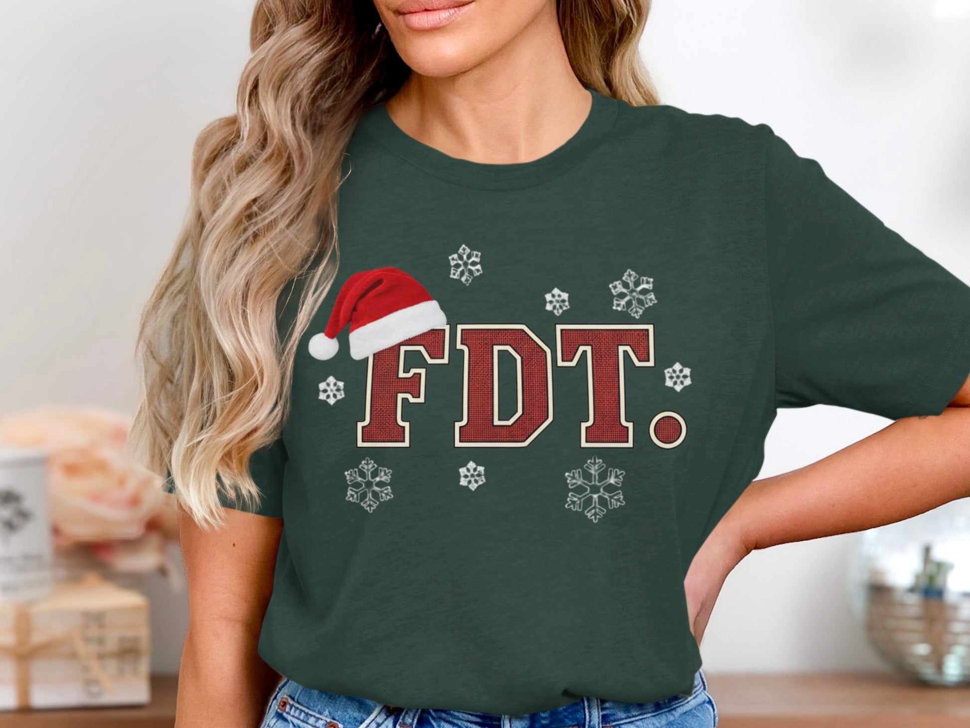 Christmas FDT Holiday Festive Snowflakes T-Shirt
