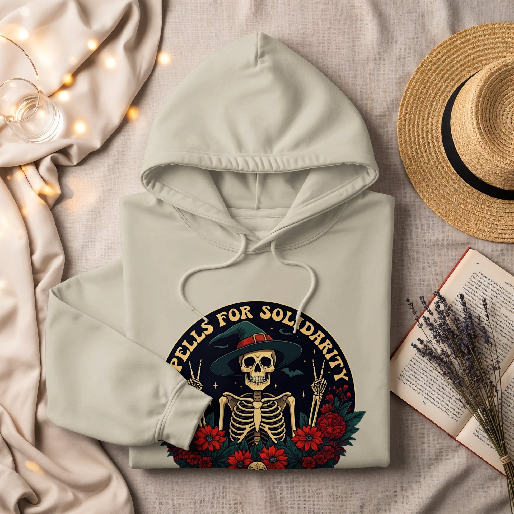 Spells for Solidarity Skull Design Hoodie product