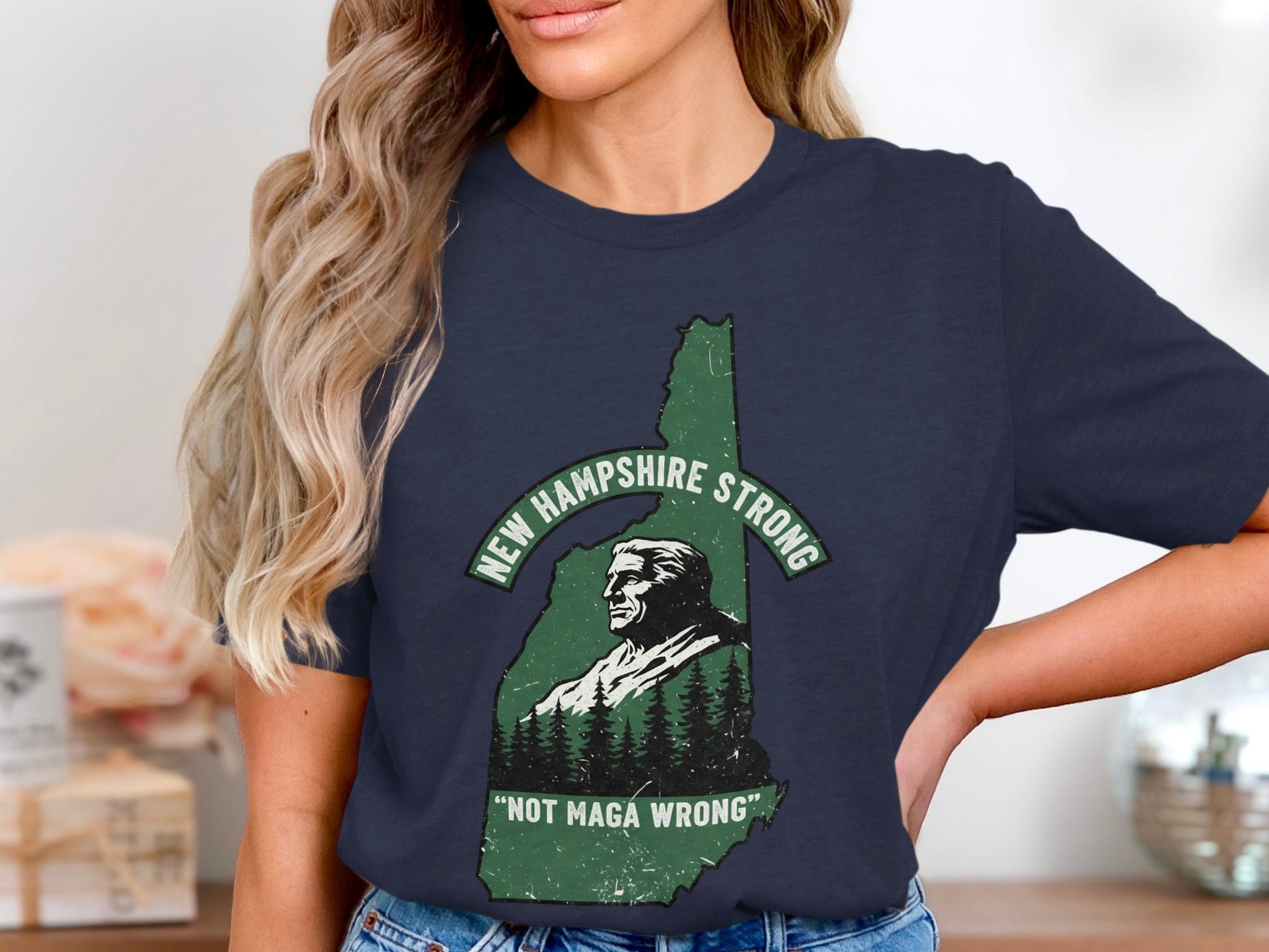 New Hampshire Strong Not Maga Wrong T-Shirt product type