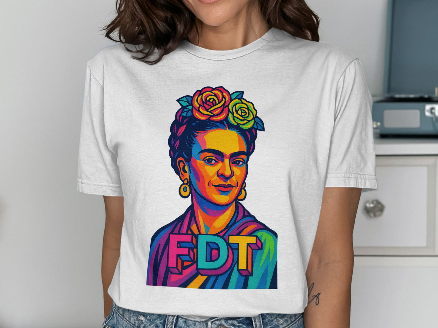 Colorful FDT Graphic Print Short Sleeve T-Shirt product