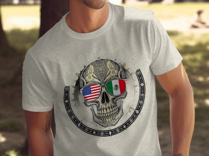 Skull Design with Flags Graphic T-shirt product