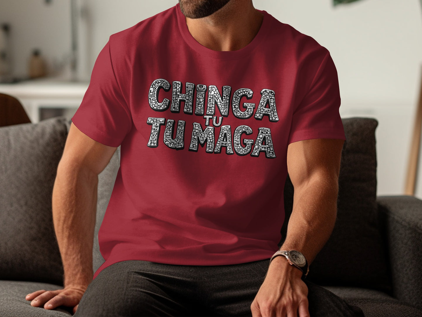 CHINGA TU TUMAGA graphic print funny t-shirt