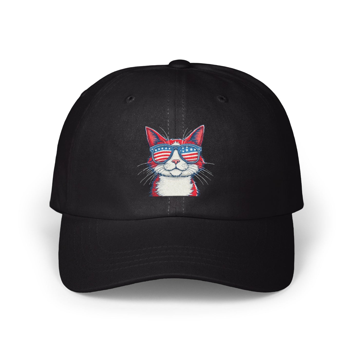 Patriotic Cat with Sunglasses Design Hat product