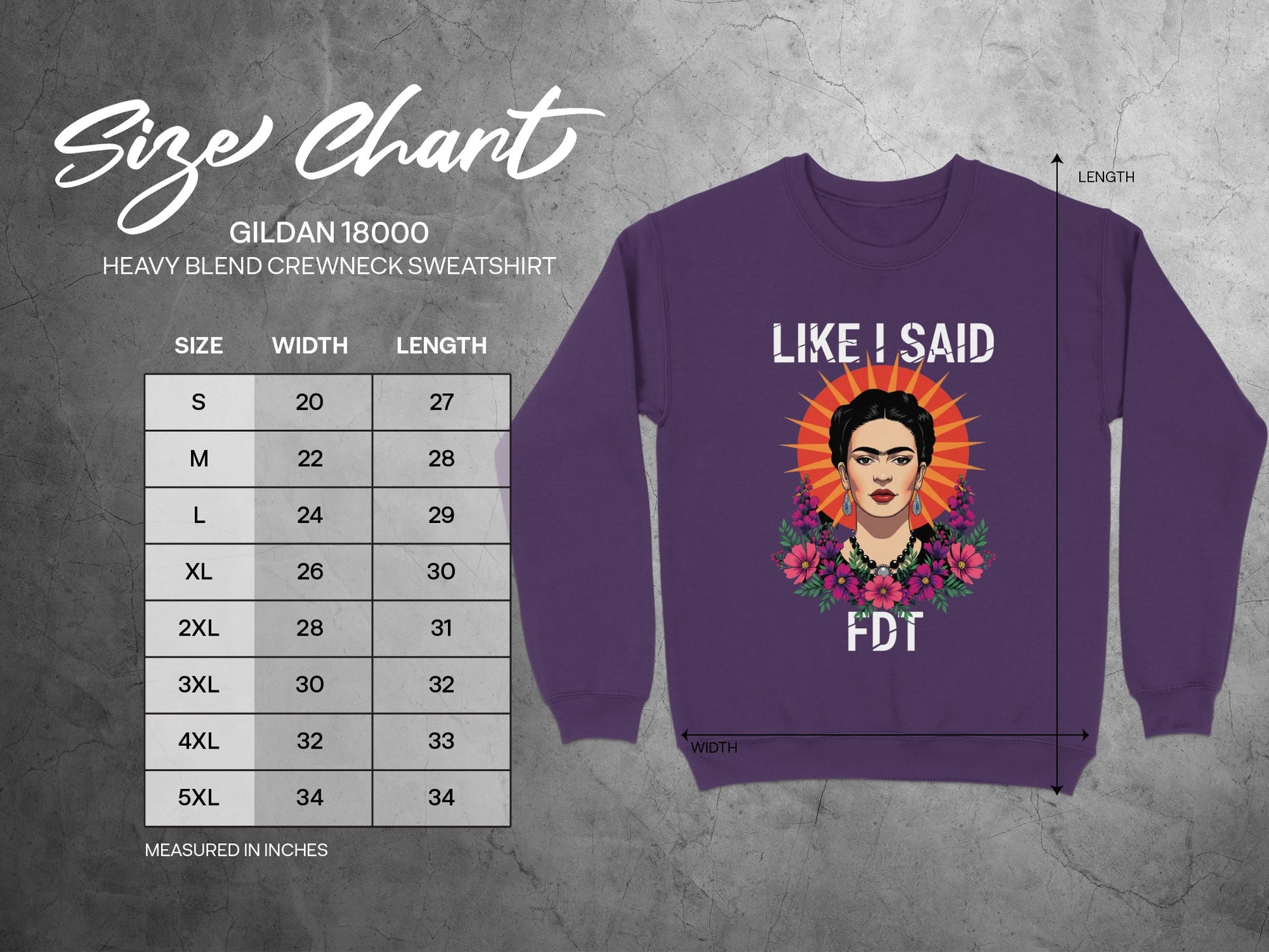 Like I Said FDT Design on Heavy Blend Crewneck