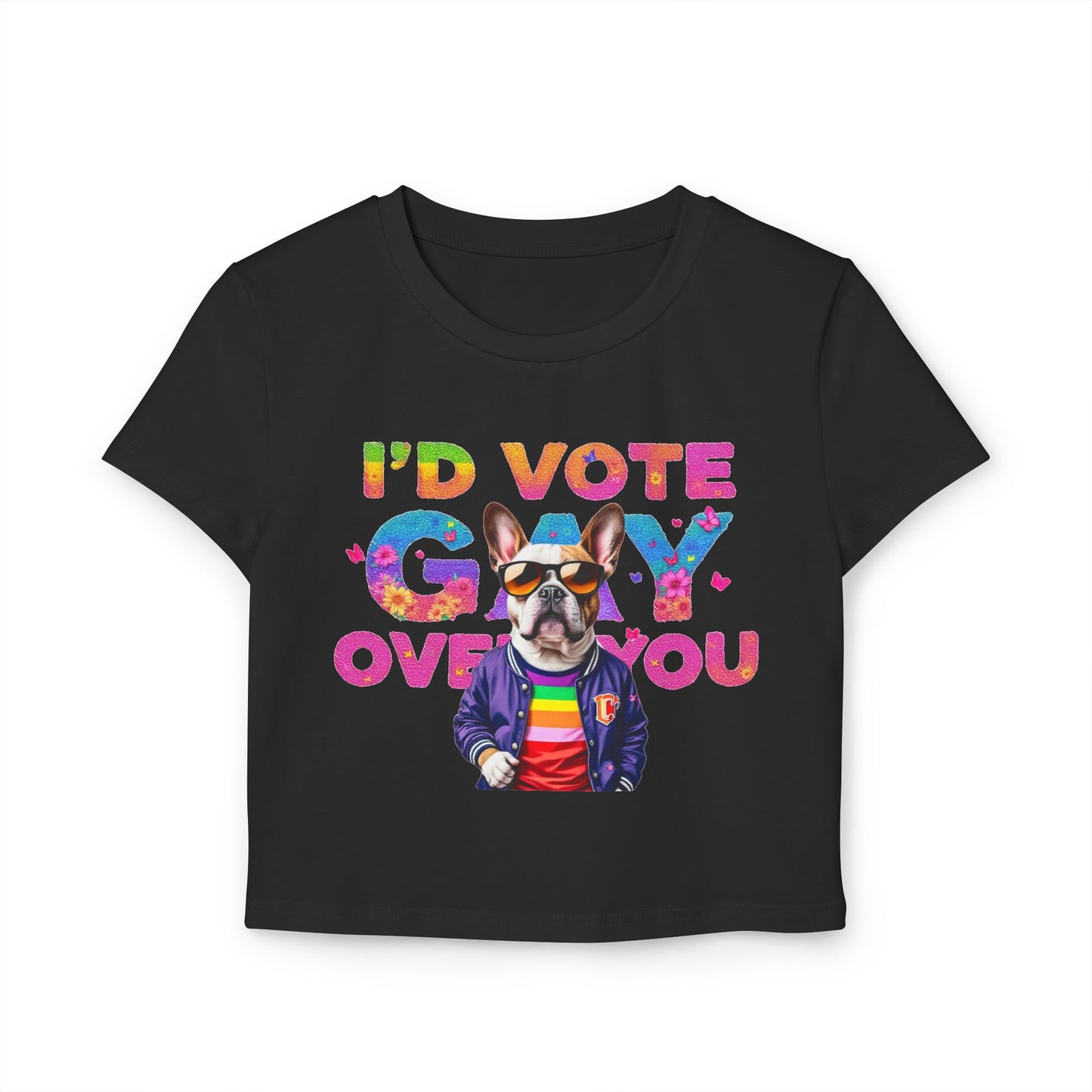 Pride Graphic Tee, Fun LGBTQ+ Shirt, Vote Gay T-Shirt, Cute Casual Pride Outfit, Summer Festival Top