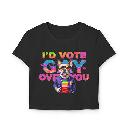 Pride Graphic Tee, Fun LGBTQ+ Shirt, Vote Gay T-Shirt, Cute Casual Pride Outfit, Summer Festival Top
