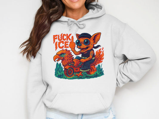 Vibrant Fuck ICE Graphic Hoodie Apparel product