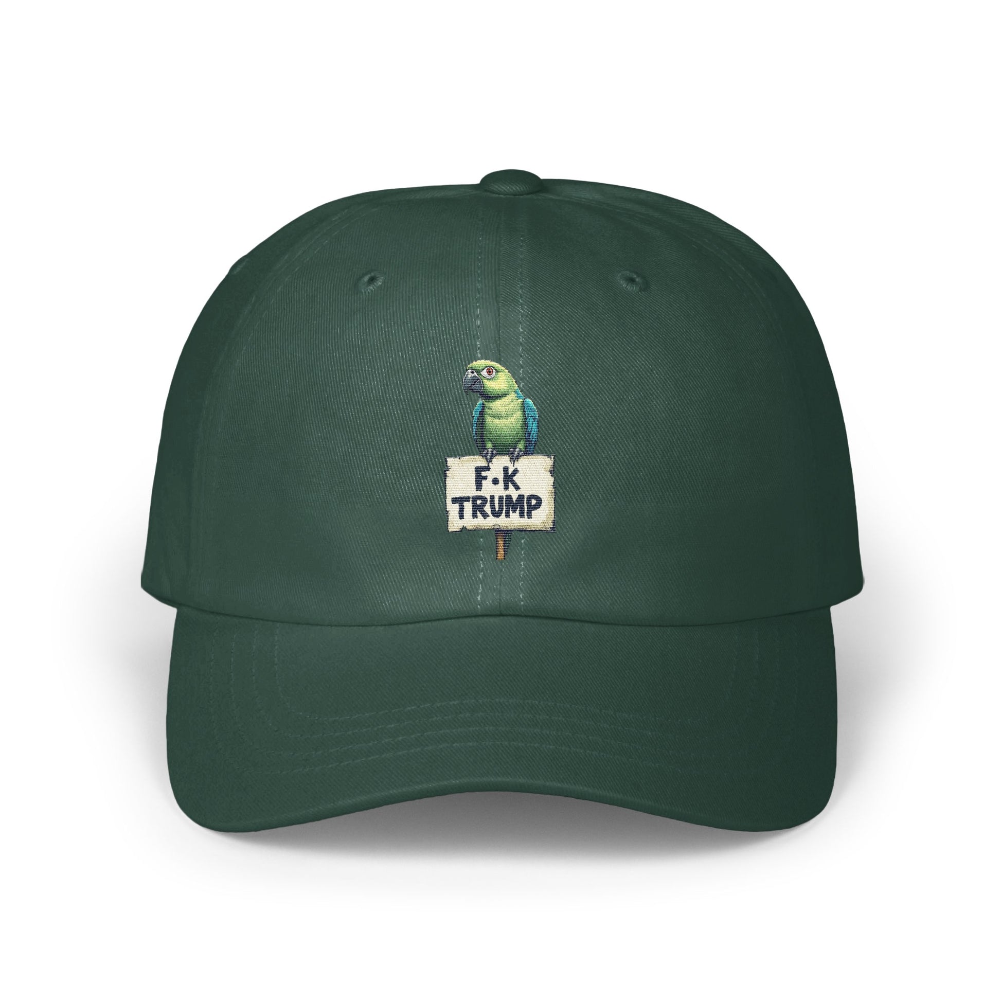 Parrot Holding F-K Trump Sign Statement Hat product