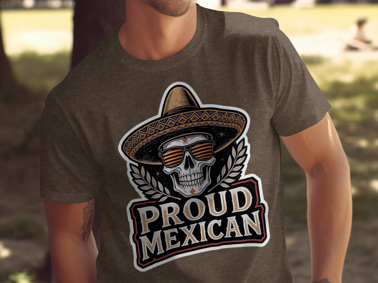 Proud Mexican Skull Graphic T-Shirt Unique product type