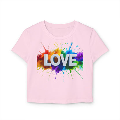 Pride baby tee  Colorful Love Women's Baby Tee - Pride and Positivity