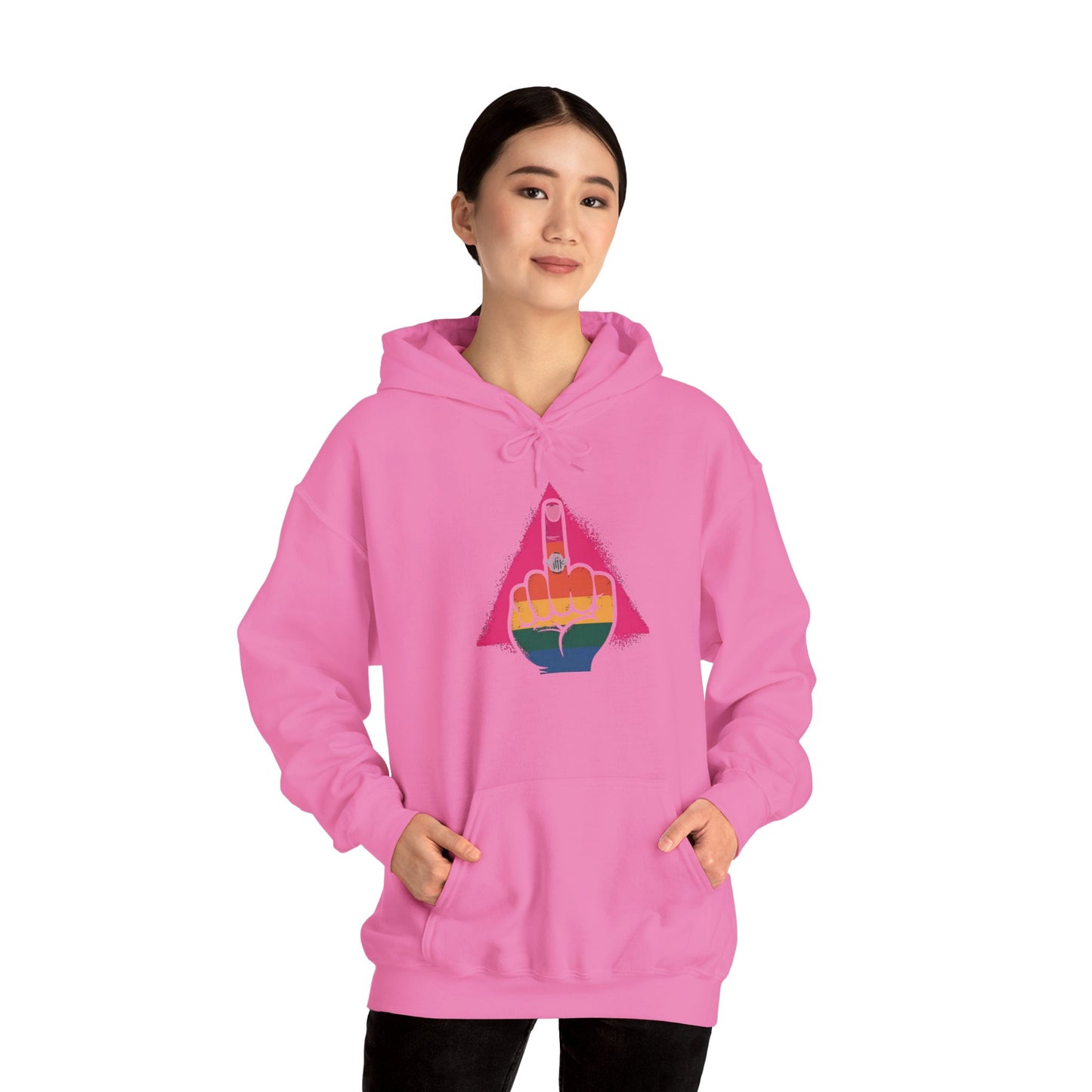Pride Hoodie Pride Graphic Hoodie - Unisex Heavy Blend™ with Bold Rainbow Design