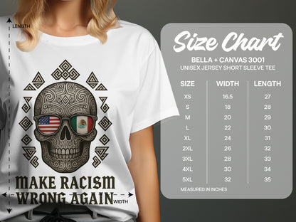 Make Racism Wrong Again Skull Graphic Tee