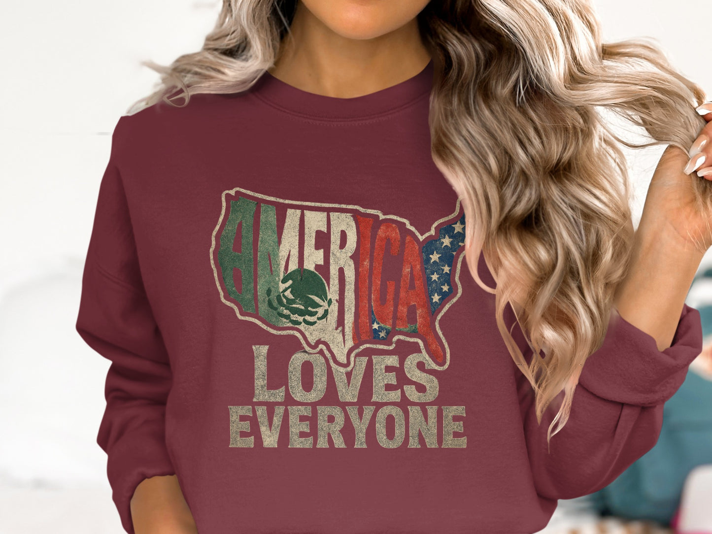 America Loves Everyone Graphic Sweatshirt product