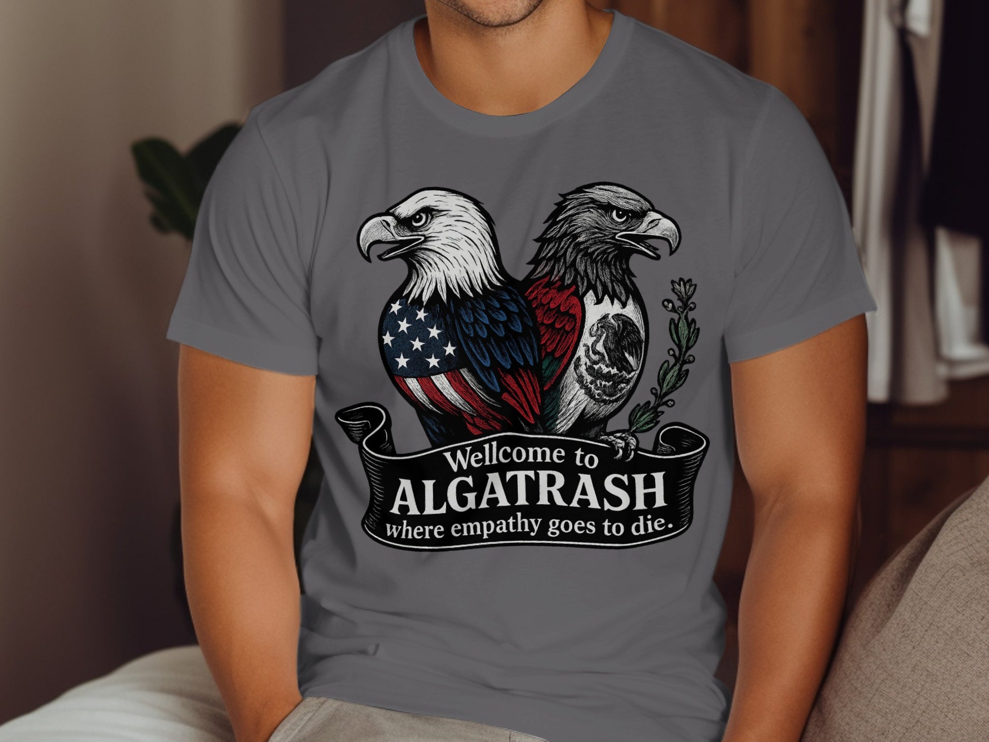 Welcome to AlgaTrash Eagle Graphic T-Shirt product