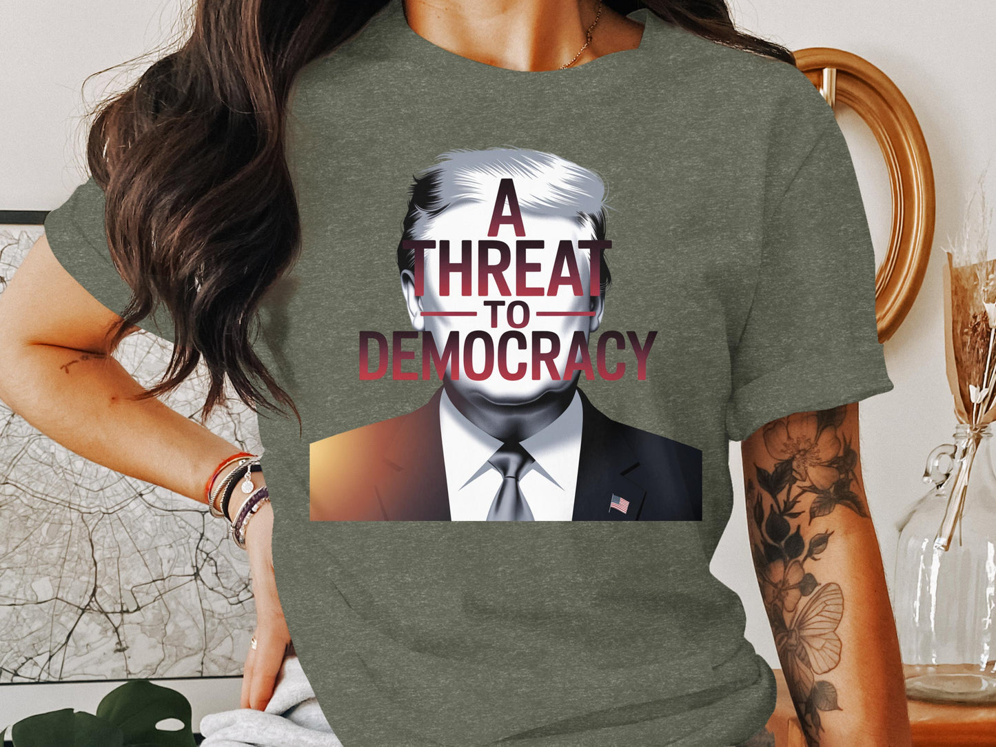 A Threat To Democracy Graphic Printed Shirt product