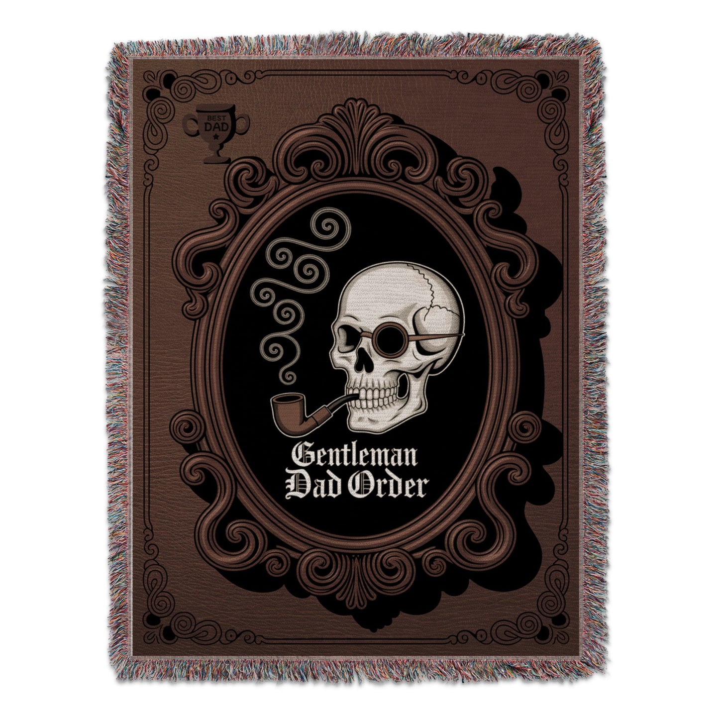 Gentleman Dad Order Skull Smoking Pipe Blanket product