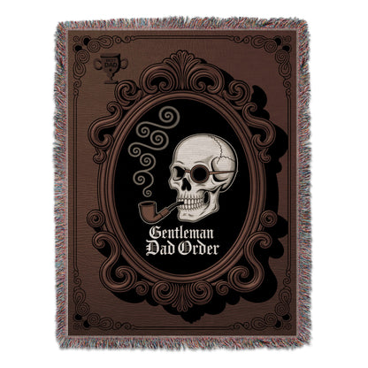 Gentleman Dad Order Skull Smoking Pipe Blanket product