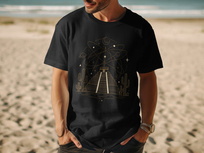 Celestial Pyramid Graphic T-Shirt Unique Fashion product