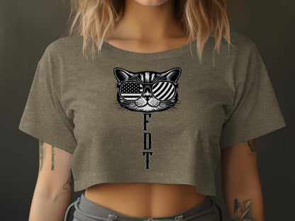 Patriotic Cat With Sunglasses Design T-shirt product