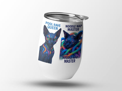 Colorful Cat Designs Pool Rave Queen Noodle Nap Master product