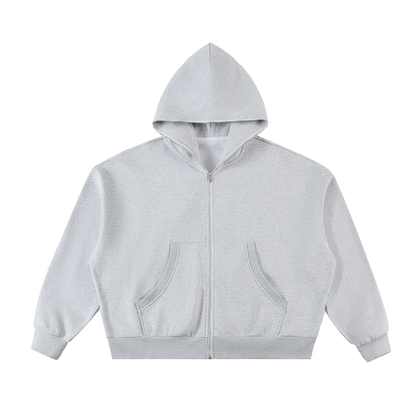 Chinga tu Maga Fleeced Full-Zip Boxy Hoodie
