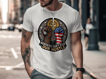 Borders Can't Stop Our Hustle Graphic T-Shirt product type
