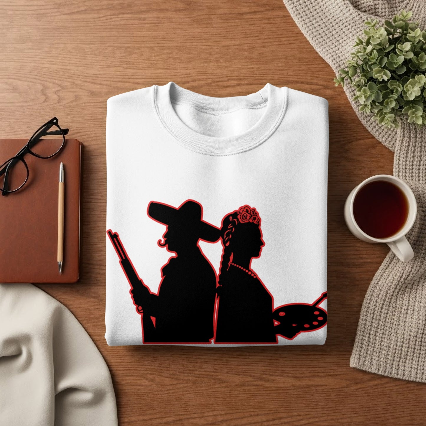 Artistic Silhouettes and Coffee Cozy Sweatshirt Product