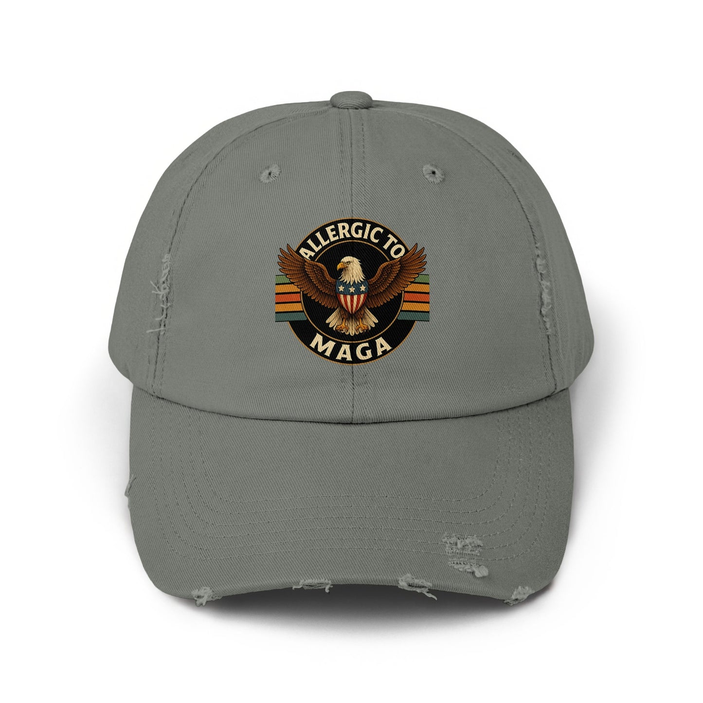 Allergic to MAGA Embroidered Adjustable Hat product type