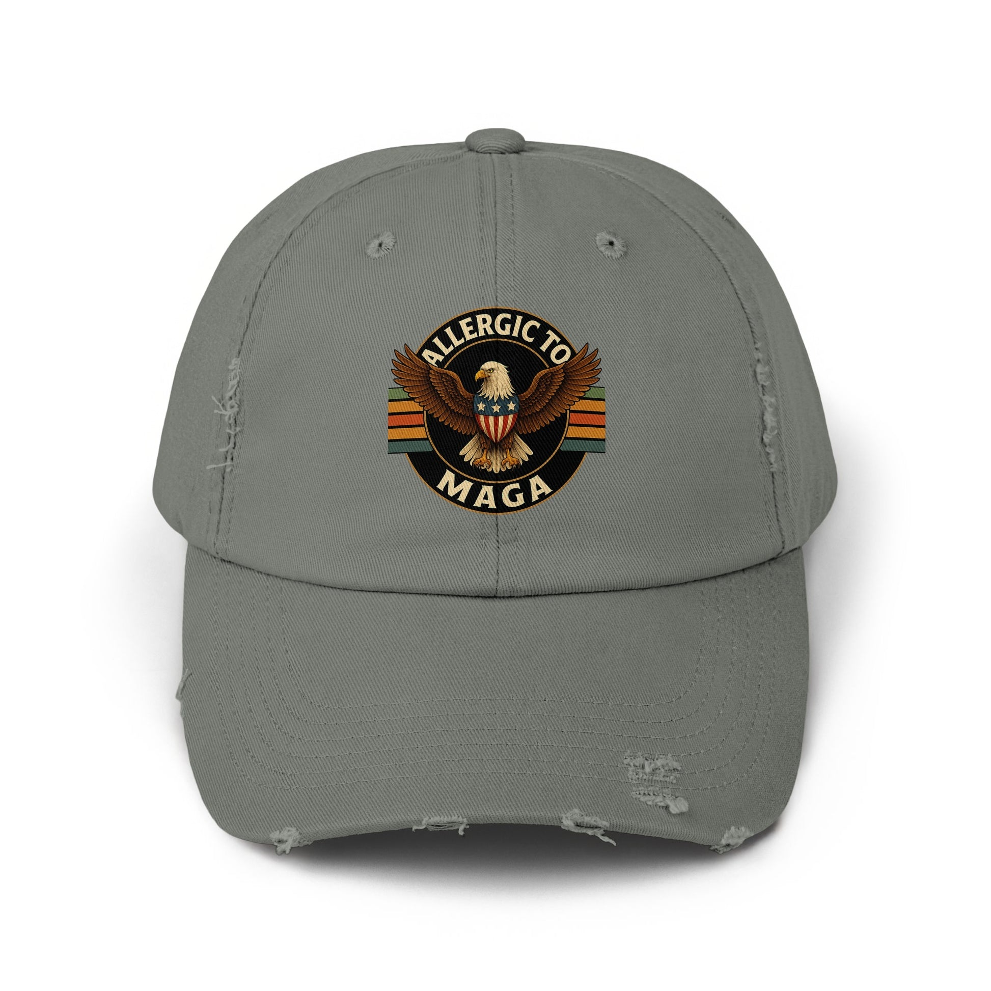 Allergic to MAGA Embroidered Adjustable Hat product type