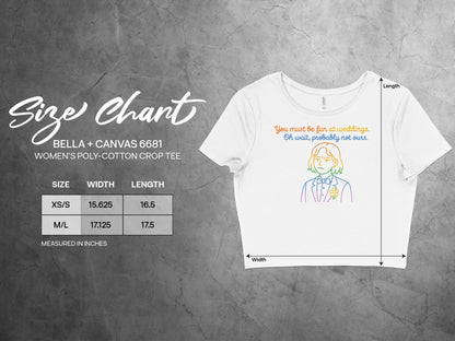 You Must Be Fun At Weddings Poly-Cotton Crop Tee product