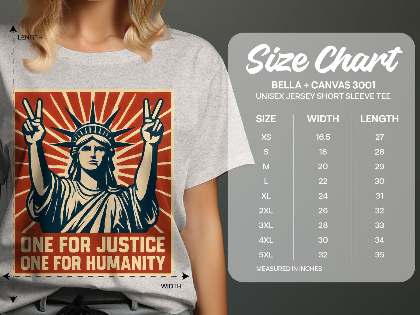One for Justice One for Humanity short sleeve product type