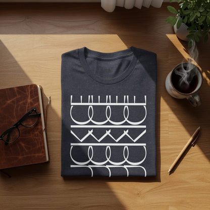 Geometric Patterned Navy Blue Casual Wear Shirt