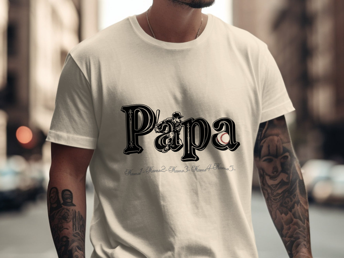 Papa Graphic T-Shirt with Unique Typography product type