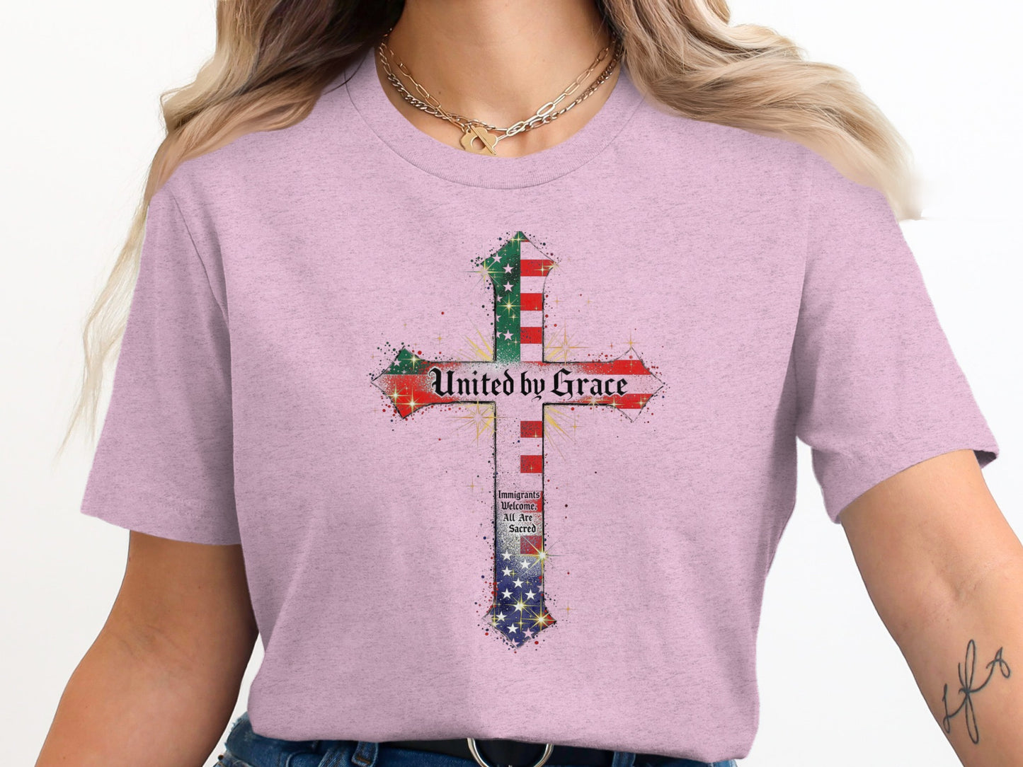 United by Grace Multicolor Cross Graphic Tee product