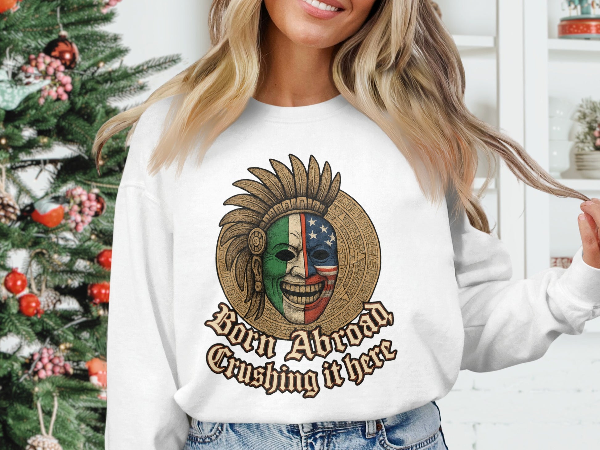 Born Abroad Crushing It Here Graphic Sweatshirt product