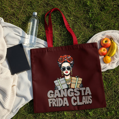 Gangsta Frida Claus Tote Bag with Stylish Design