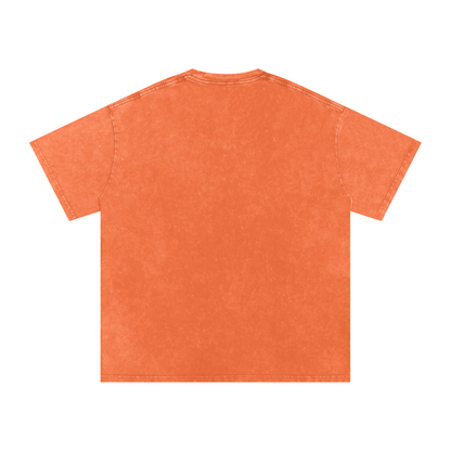 Amexican Pride Subtle FDT Design Snow Washed Oversized Cotton T-Shirt