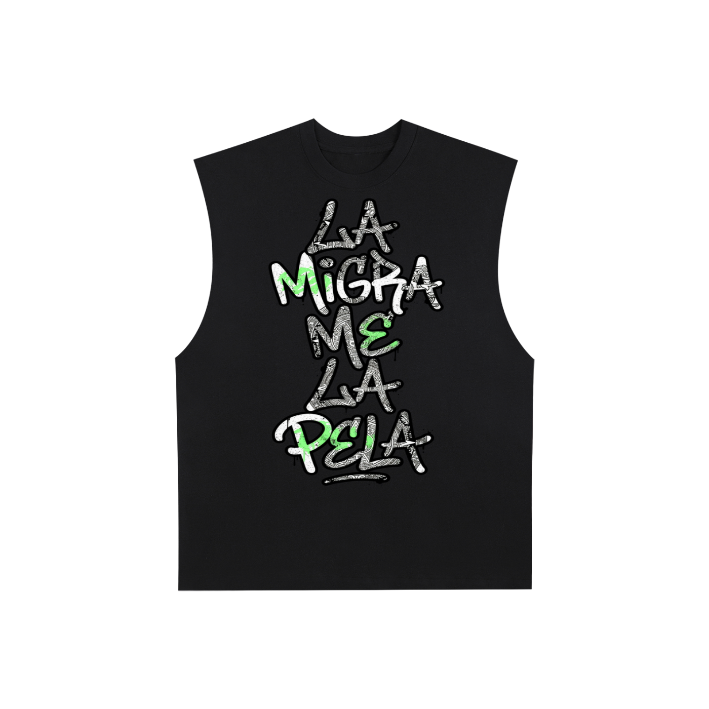 Raw Edge Cotton Tank Top