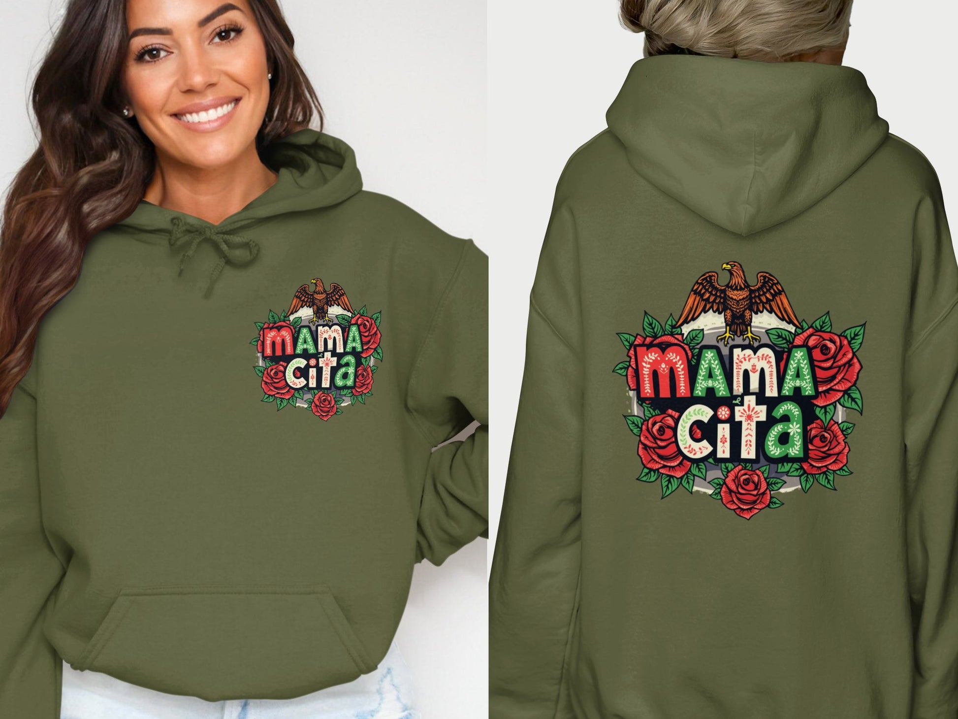 Mamacita Design Hooded Sweatshirt Fashion Product