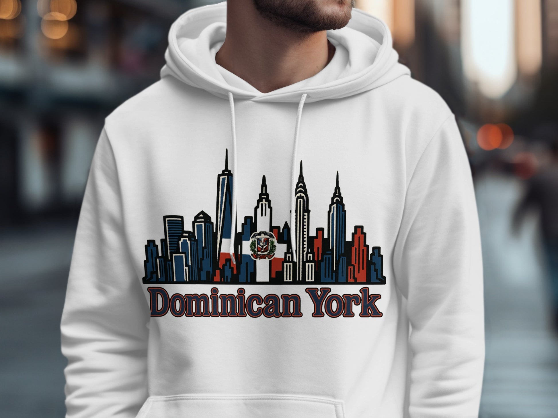 Dominican York Skyline Design Hoodie product