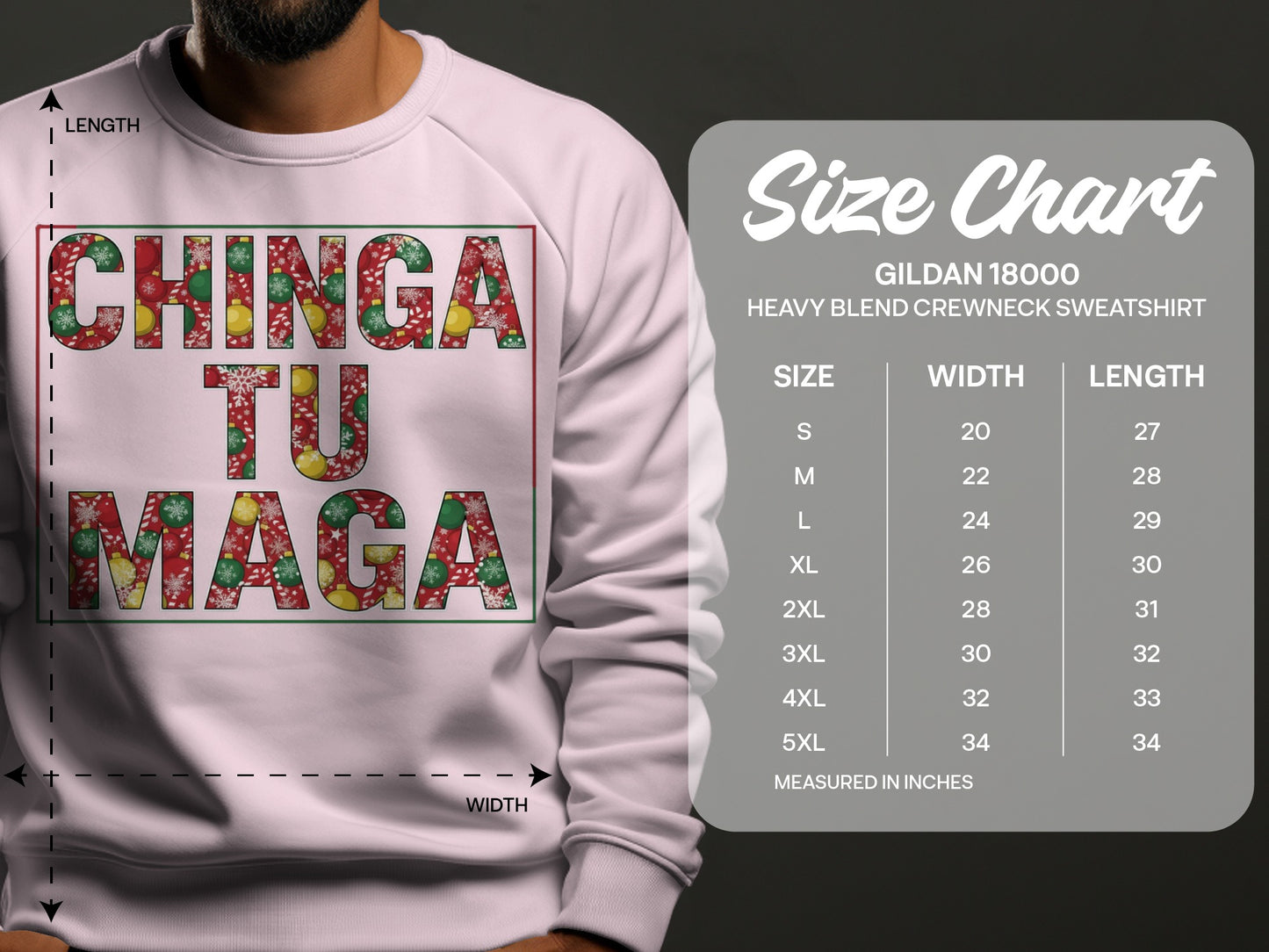 Chinga Tu Maga Heavy Blend Crewneck Sweatshirt