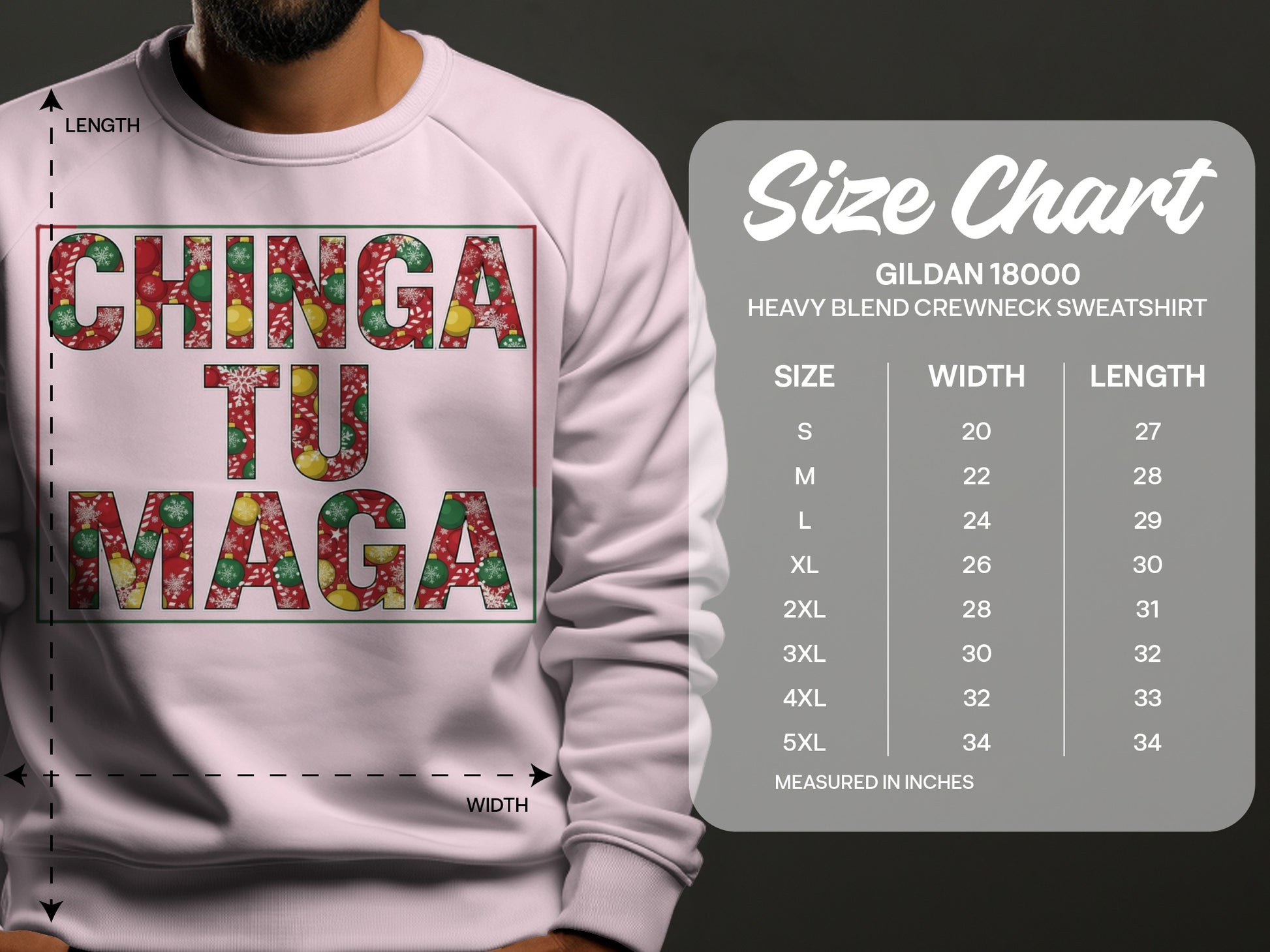 Chinga Tu Maga Heavy Blend Crewneck Sweatshirt