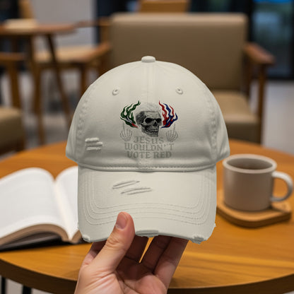 Jesus Wouldn't Vote Red Embroidered Hat product type