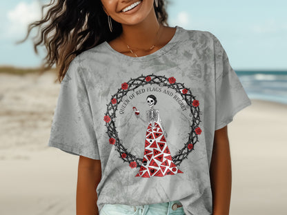 Queen of Red Flags and Regret Graphic Tee