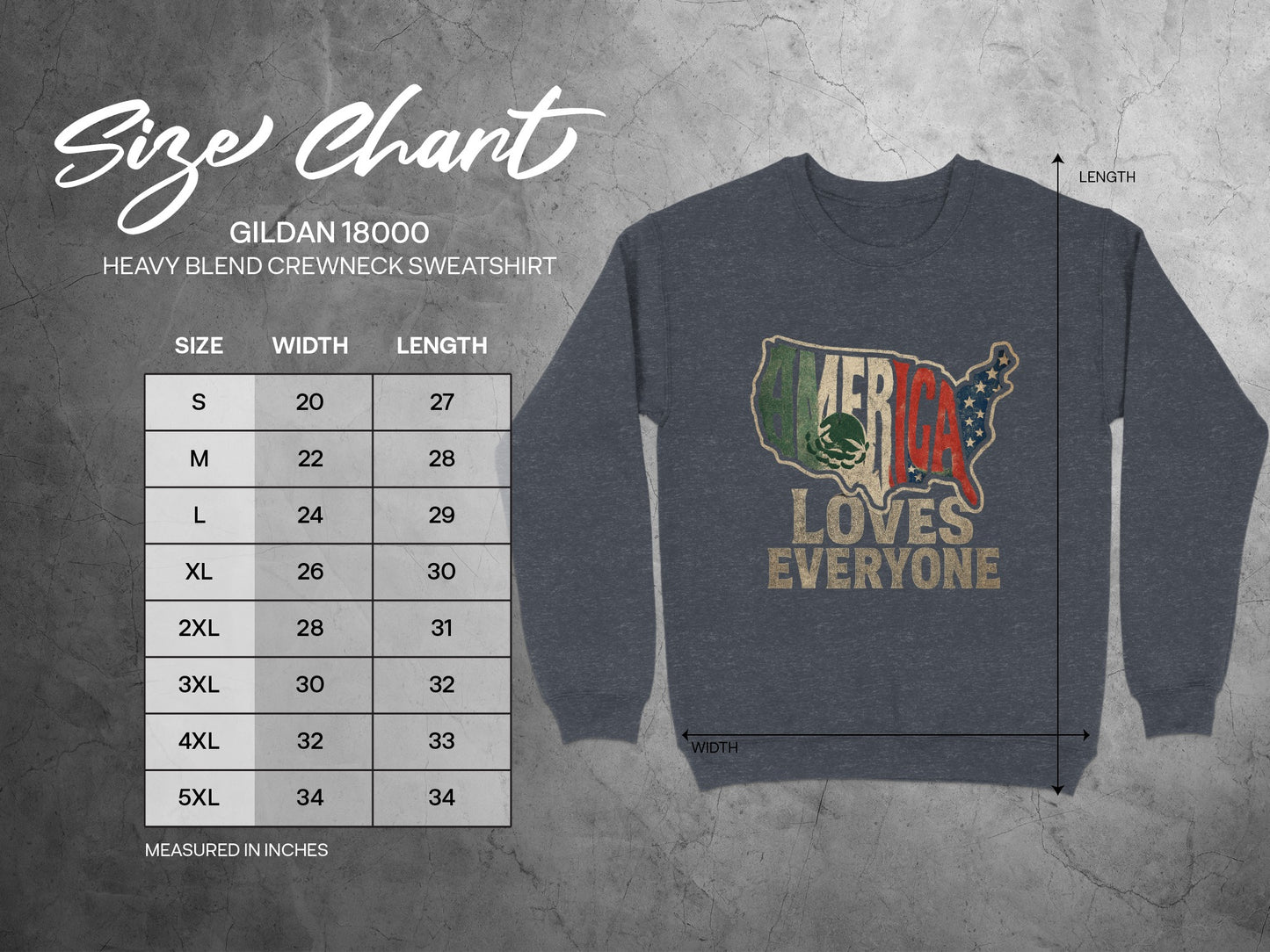 America Loves Everyone Heavy Blend Sweatshirt product