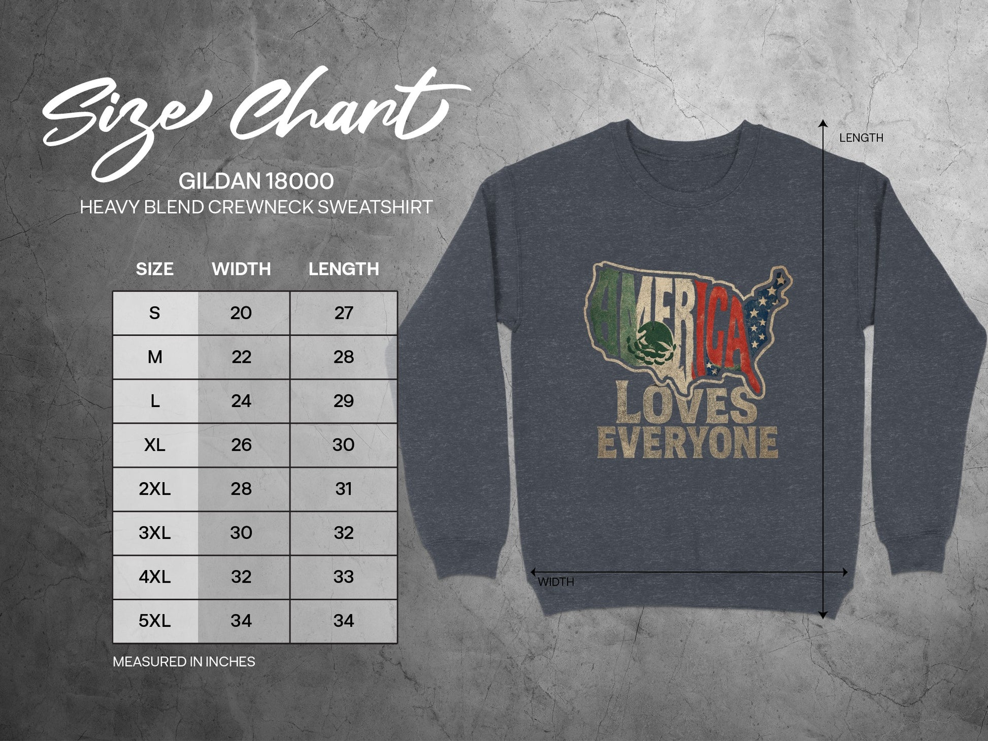 America Loves Everyone Heavy Blend Sweatshirt product