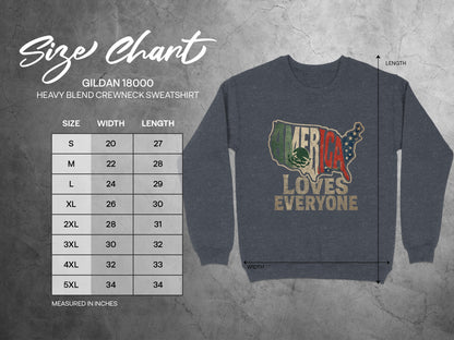 America Loves Everyone Heavy Blend Sweatshirt product